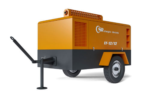 Máy nén khí trục vít Diesel với dầu tổng hợp/dầu khoáng dùng trong công nghiệp/thương mại