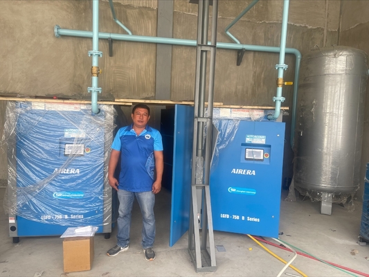 30% tiết kiệm năng lượng 75kw/100hp VSD máy nén vít 7-15bar