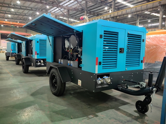 Máy nén vít chạy bằng nhiên liệu diesel giá cả phải chăng để làm mát áp suất nước 17-18 bar