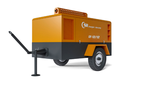 Máy nén khí trục vít di động Diesel 185 Cfm 260HP/1700rpm