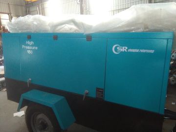 Máy nén khí trục vít công nghiệp 215Cfm 100Psi Máy nén khí di động Diesel công nghiệp