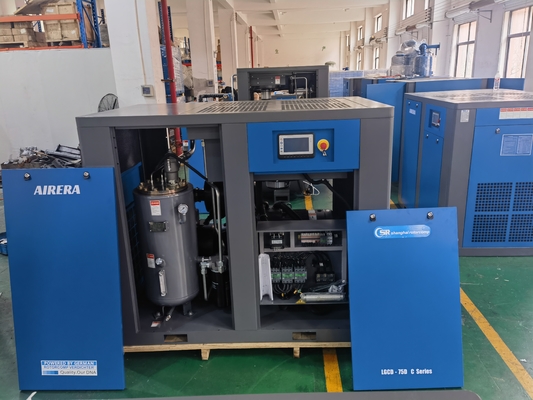 Shanghai Rotorcomp LGCD-75DC Máy nén không khí làm mát không khí với Max.Working Pressure 0.7-1.3 MPA và 3.60-2.40 M3/Min Free Air Delivery