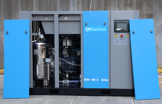 Shanghai Rotorcomp OGFD-45D B Oil Free Air Compressor Động cơ trực tiếp Tốc độ cố định Tốc độ biến đổi cho công nghiệp