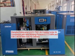 Shanghai Rotorcomp LGCD-75DC Máy nén không khí làm mát không khí với Max.Working Pressure 0.7-1.3 MPA và 3.60-2.40 M3/Min Free Air Delivery